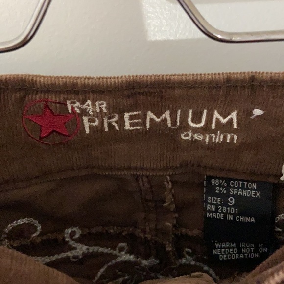 brown sequin pleated corduroy skirt - Picture 3 of 7